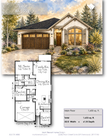 Narrow Modern Heritage 1 Story Lace-M-1653-D