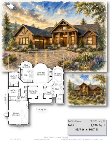 Affordable Lodge House Plan - Laredo - M-2570-B 