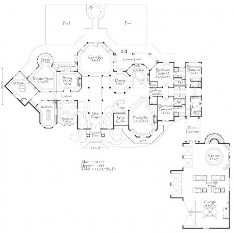 Ghiglieri House Plan | Two Story Mediterranean Conteporary Home Design