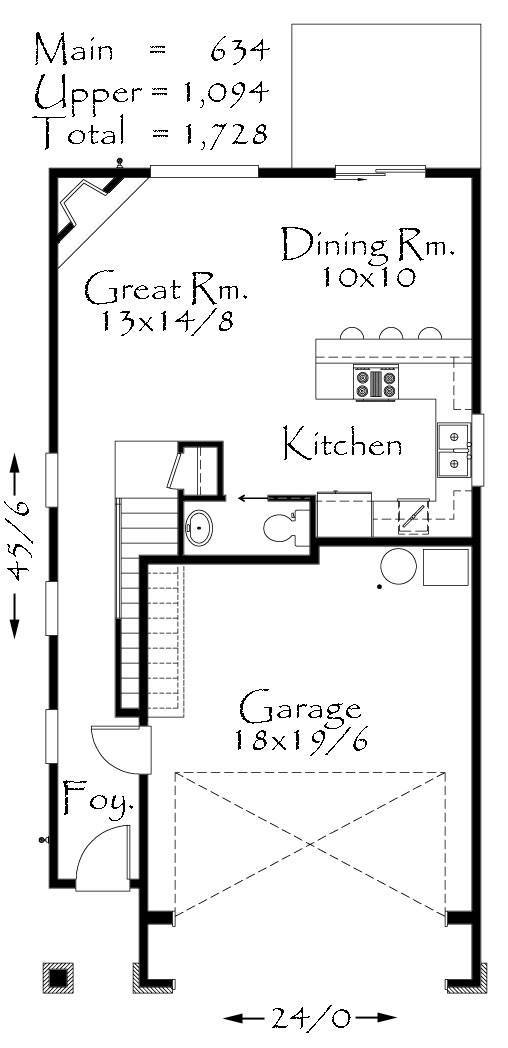 1728 House Plan | Cottage Style, French Country, Old World European ...