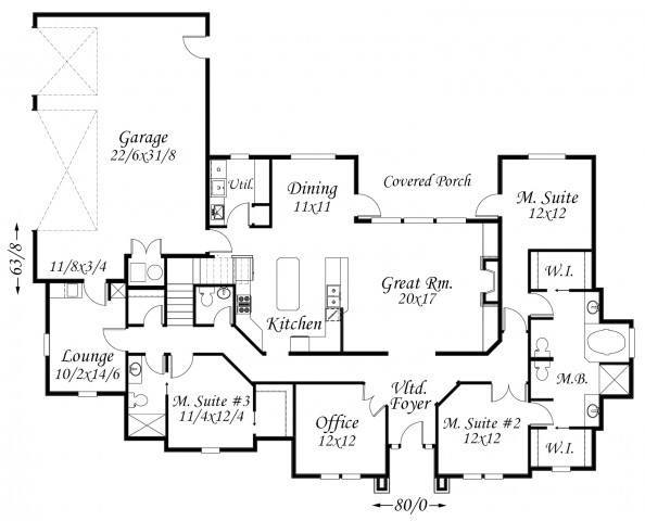 Lady's Nest House Plan | Two Story Transitional French Country Home Design