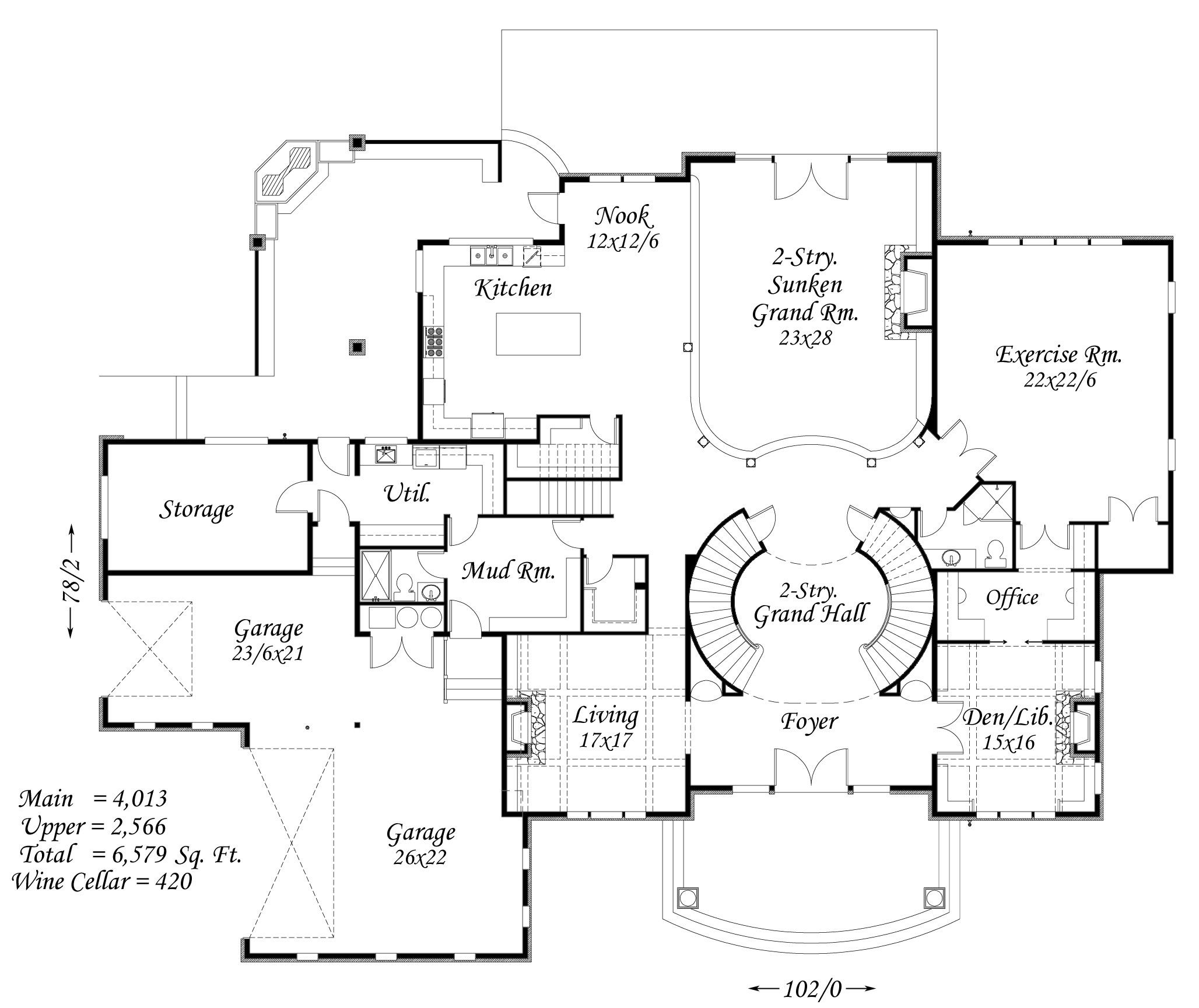 Palatial History House Plan Wine Country House Plans