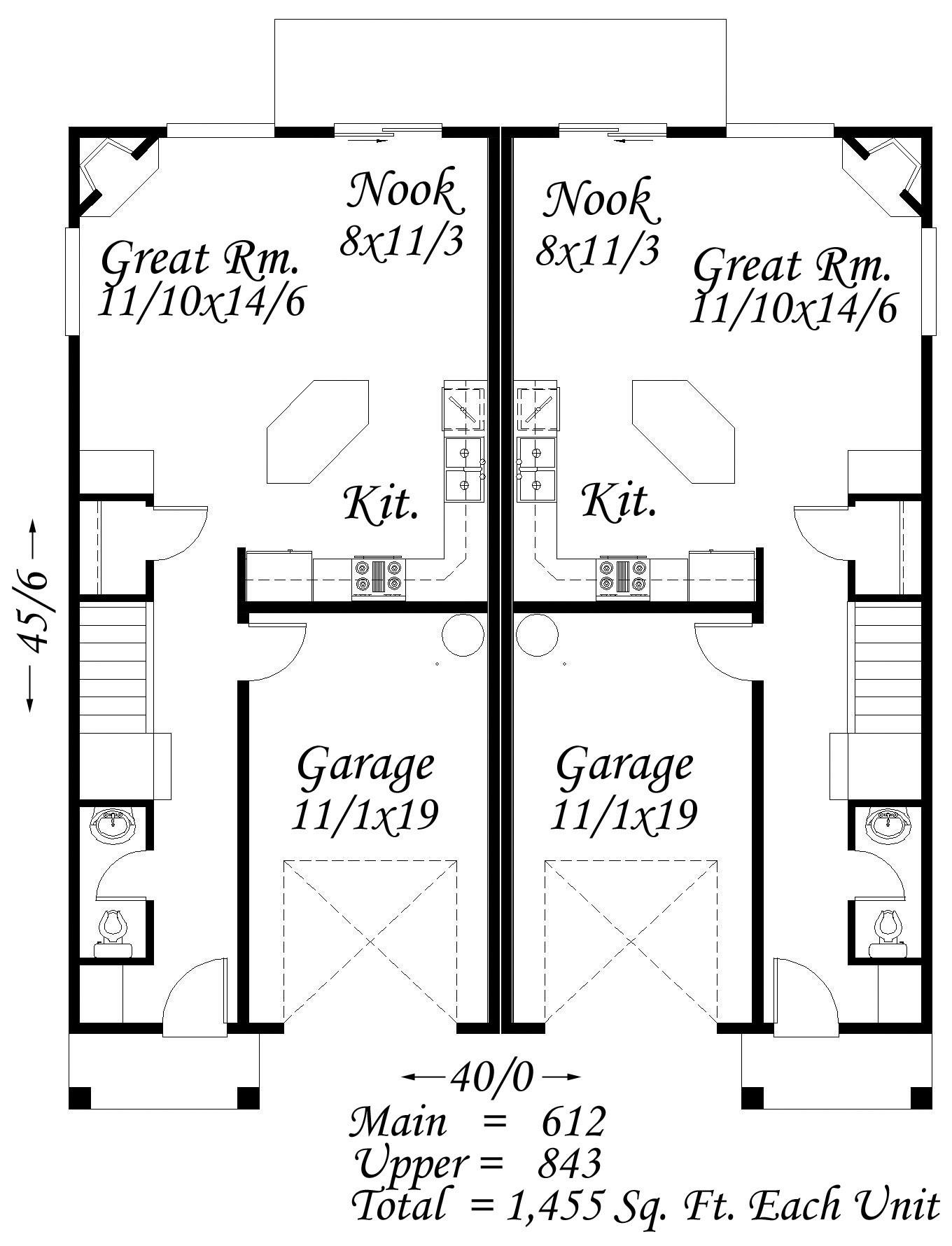 Notable Twin House Plan Built In City Of Portland