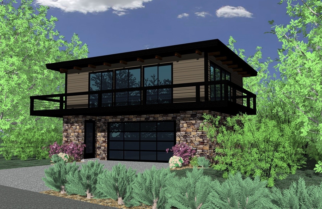 Modern Two Story Small House Plan With Garage Pearl Loft