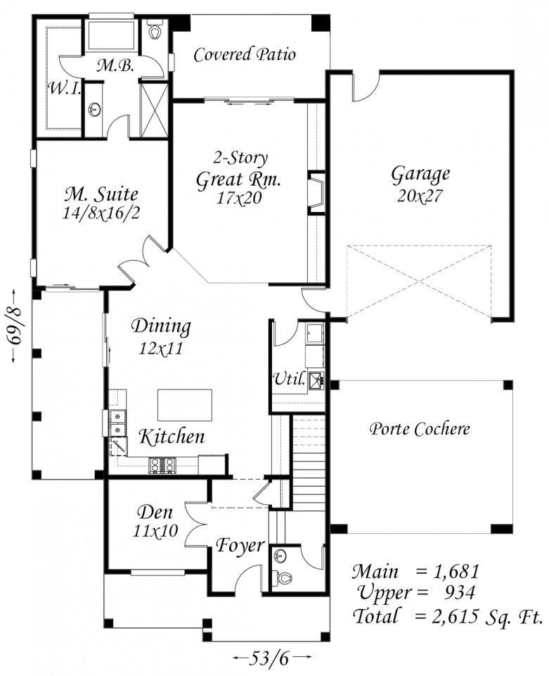 Pinot - Old World Family House Plan - M-2615-A House Plan | Two Story ...