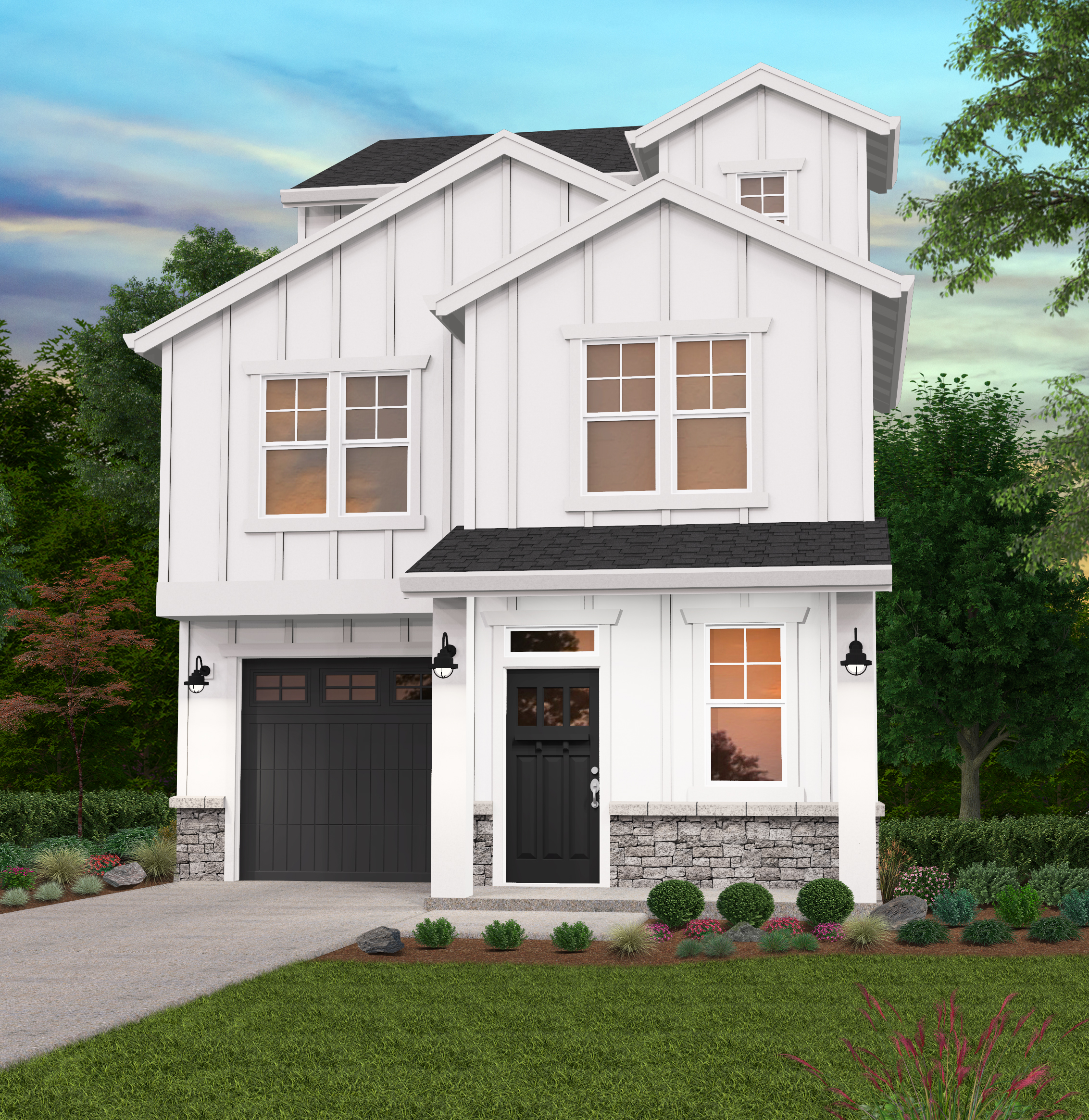 Narrow 3 story craftsman house plan with all kinds of space