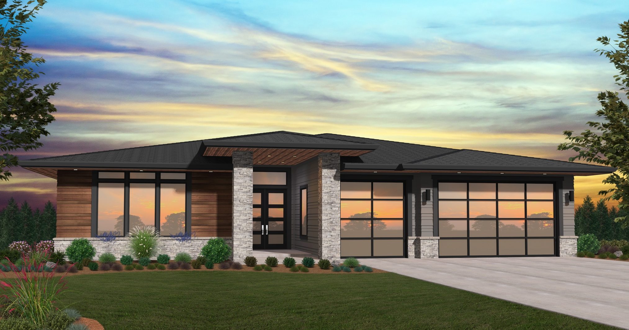 Beautiful One Story Modern Casita House Plan Affordable Curb Appeal   Idleman Parcel 01 Final E1525376011806 