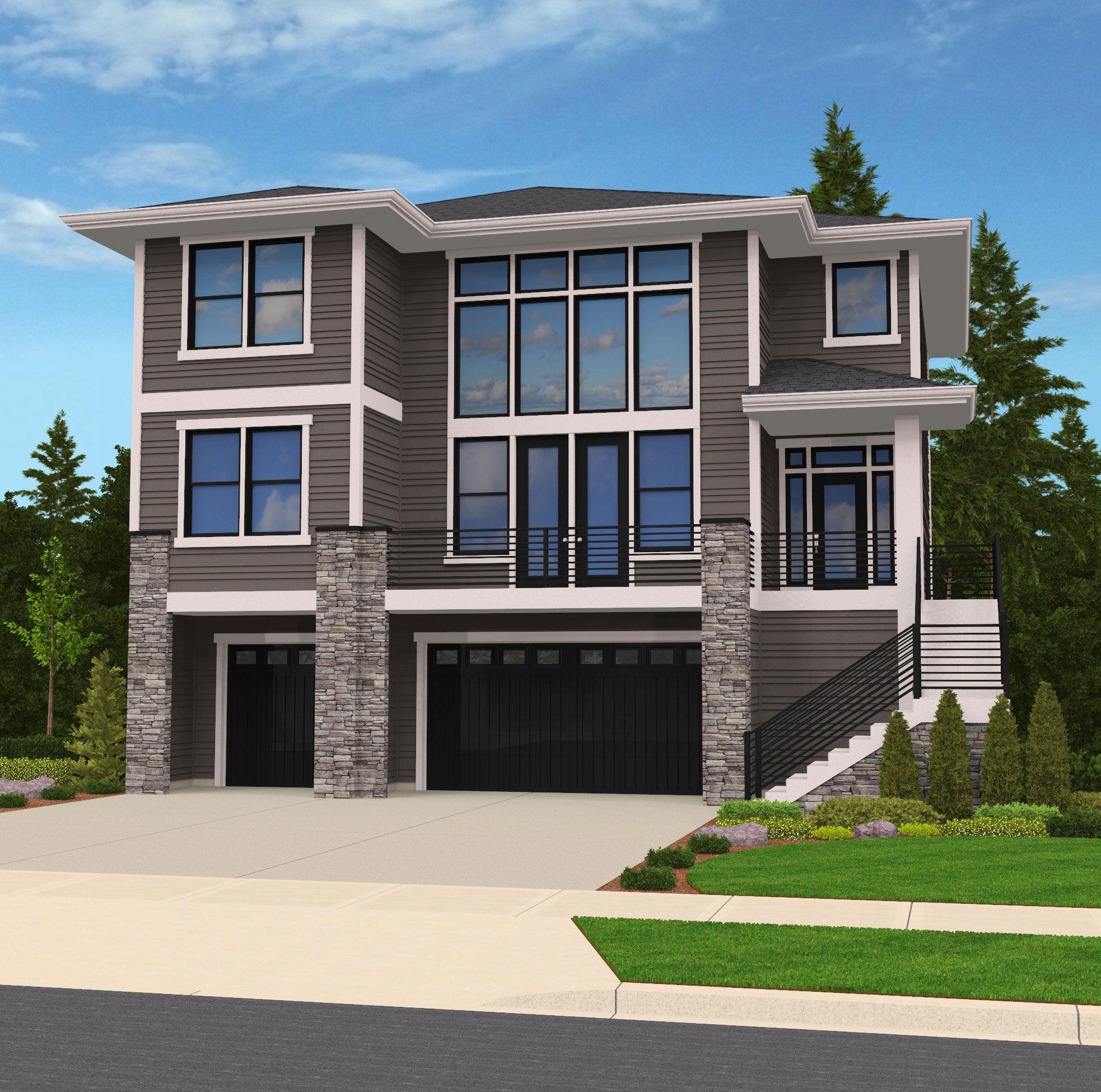 Famous Concept 39 House  Plan  With Front  View  Home  My House 