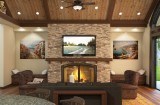 M-3216-B Great Room Fireplace TV Wall