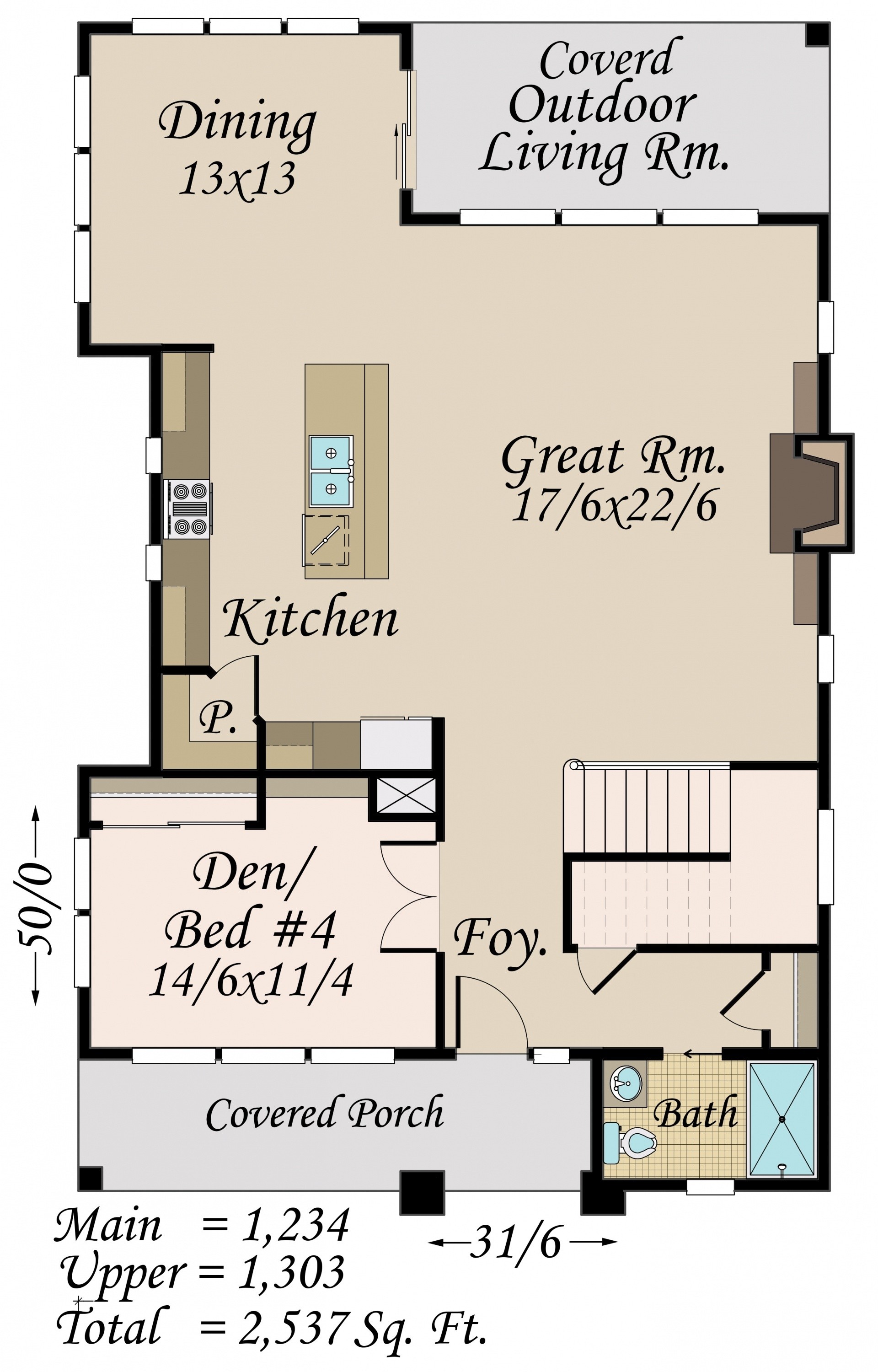 Hip Corner House Plan Built In City Of Portland