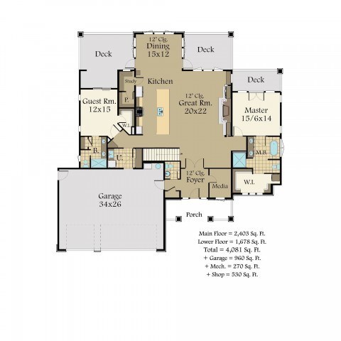 Wallowa House Plan | Two Story Mountain Prairie Home Design