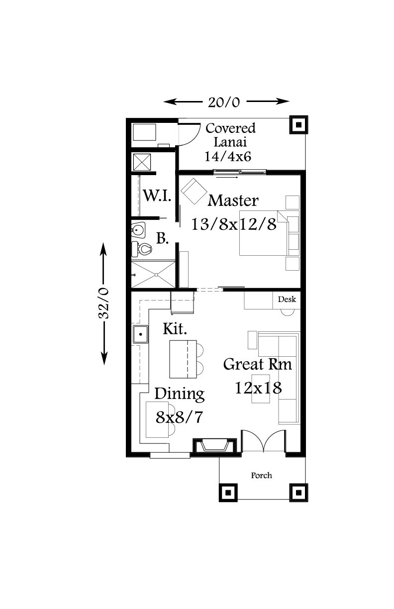 Montana House Plan | Small Lodge Home Design with European ...
