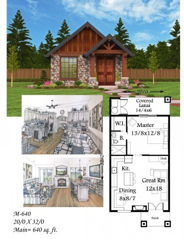 Trinidad Small House Plan | Modern Lodge House Plans with Photos