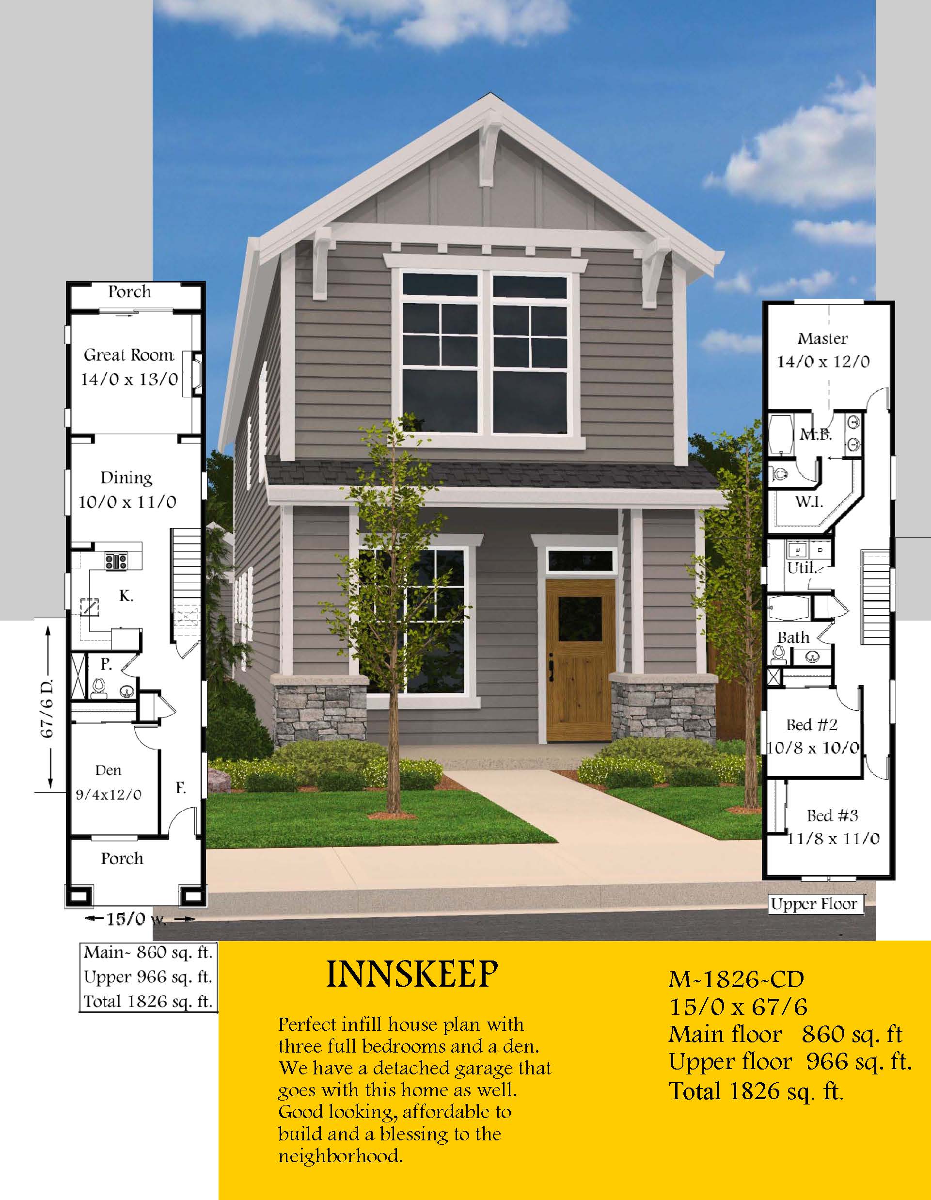 966 sq ft 2 BHK Floor Plan Image - Perfect Builders Pristine