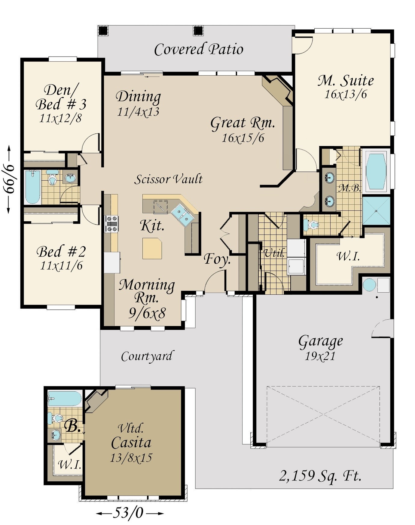 Multi Generational One Story House Plan