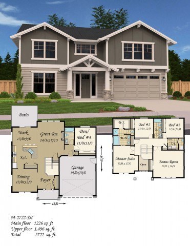 Grayhawk House Plan | Two Story Traditional, Craftsman and Country Home ...