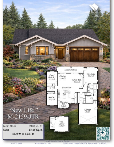 One Story Casita House Plan - New Life - M-2159-JTR Summary Page 