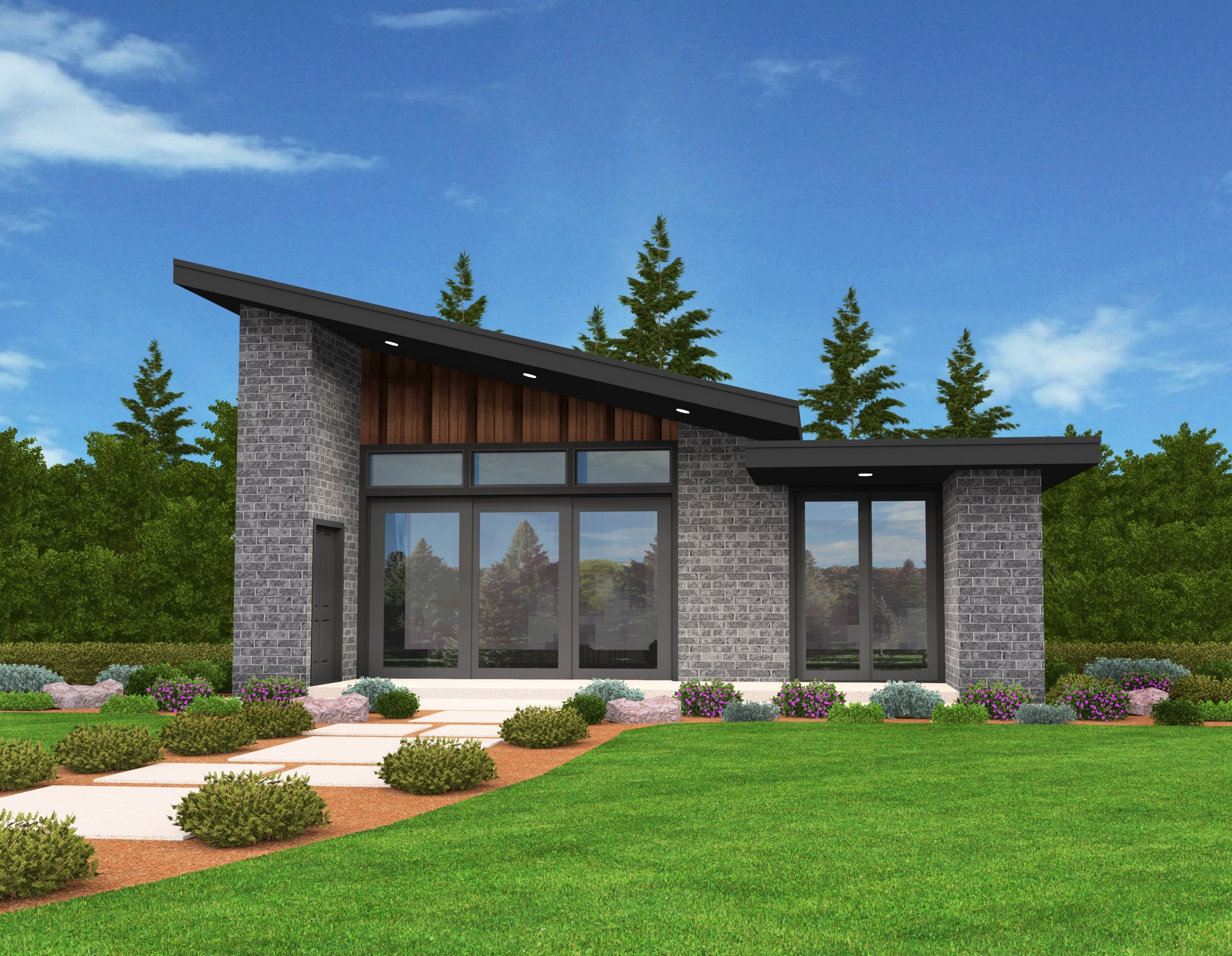 Mercury Modern  Shed Roof House  Plan  by Mark Stewart Home  