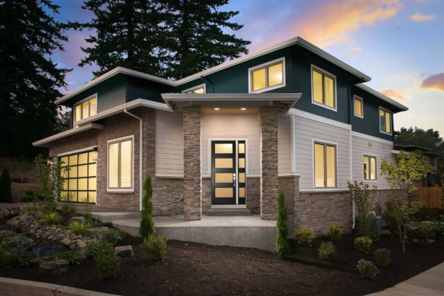 Westlake 16 House Plan | Two Story Contemporary Home Design with Curb ...