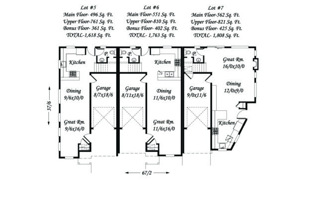 Saturn Cottage TriPlex House Plan by Mark Stewart