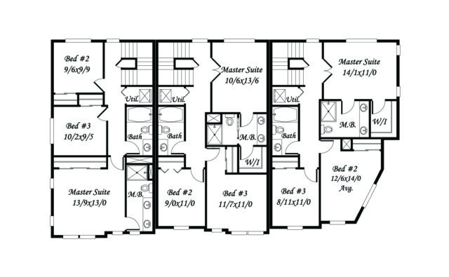 Saturn Cottage TriPlex House Plan by Mark Stewart