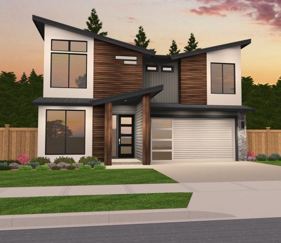 Masterful House Plan | Modern Butterfly 4 Bedroom 2 Car Home Design