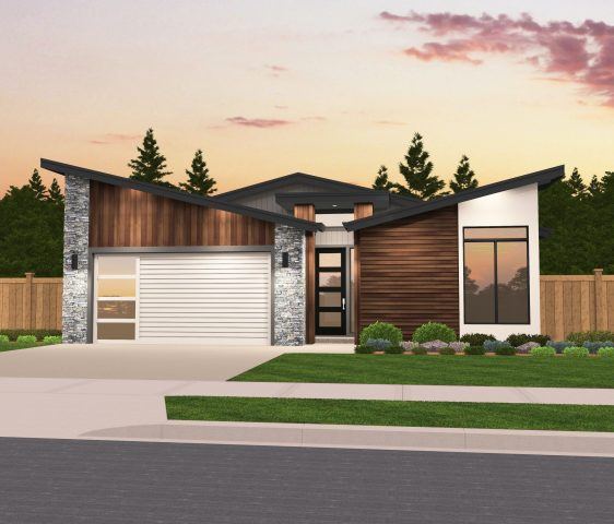 Michael House Plan | One Story Open Concept Modern Butterfly Roof Home ...