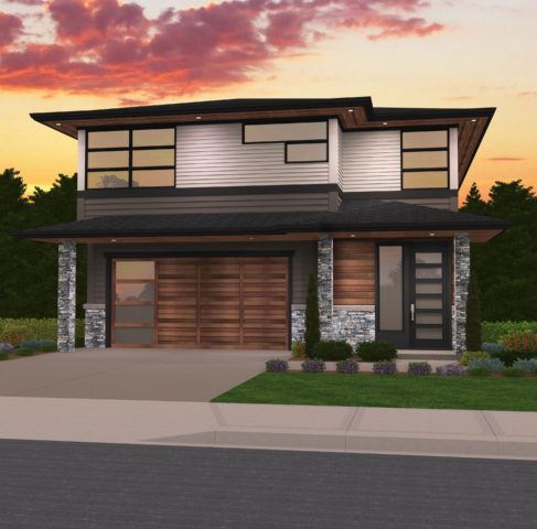 Loyal Edge House Plan | Two Story Narrow Modern Hip Open Concept Home ...