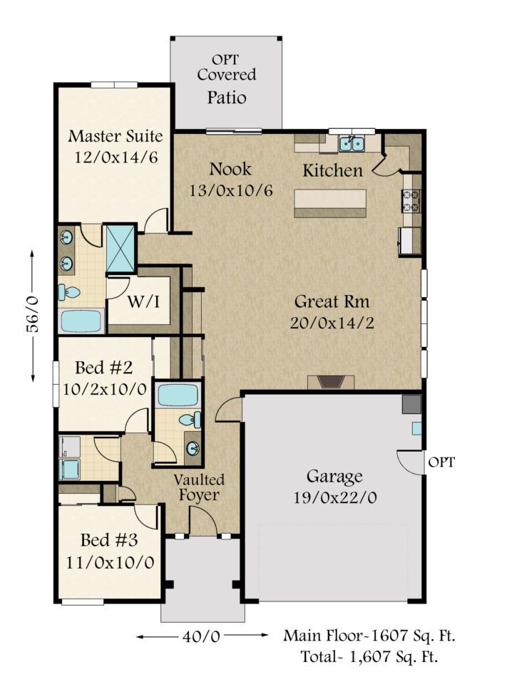 Omaha House Plan One Story Small House Plan By Mark Stewart