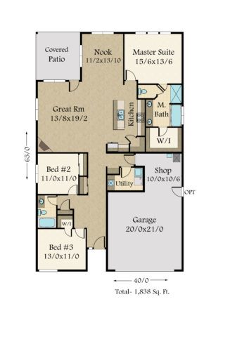 Mandy House Plan | One Story Butterfly Roof Modern Home Design - MM-1852