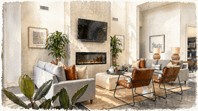 Perfect Modern House Plan | Sting X-16A MM-2515 Living Room