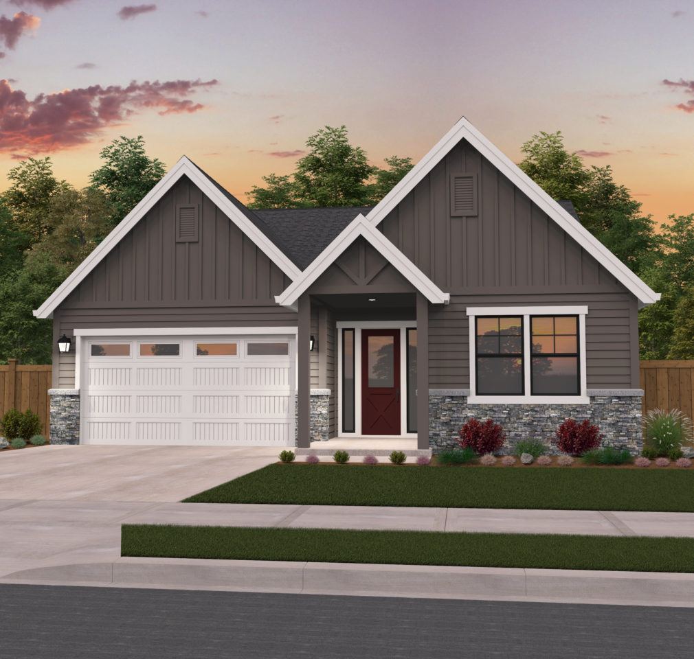 Midwest House Plan One Story Farmhouse Home Design