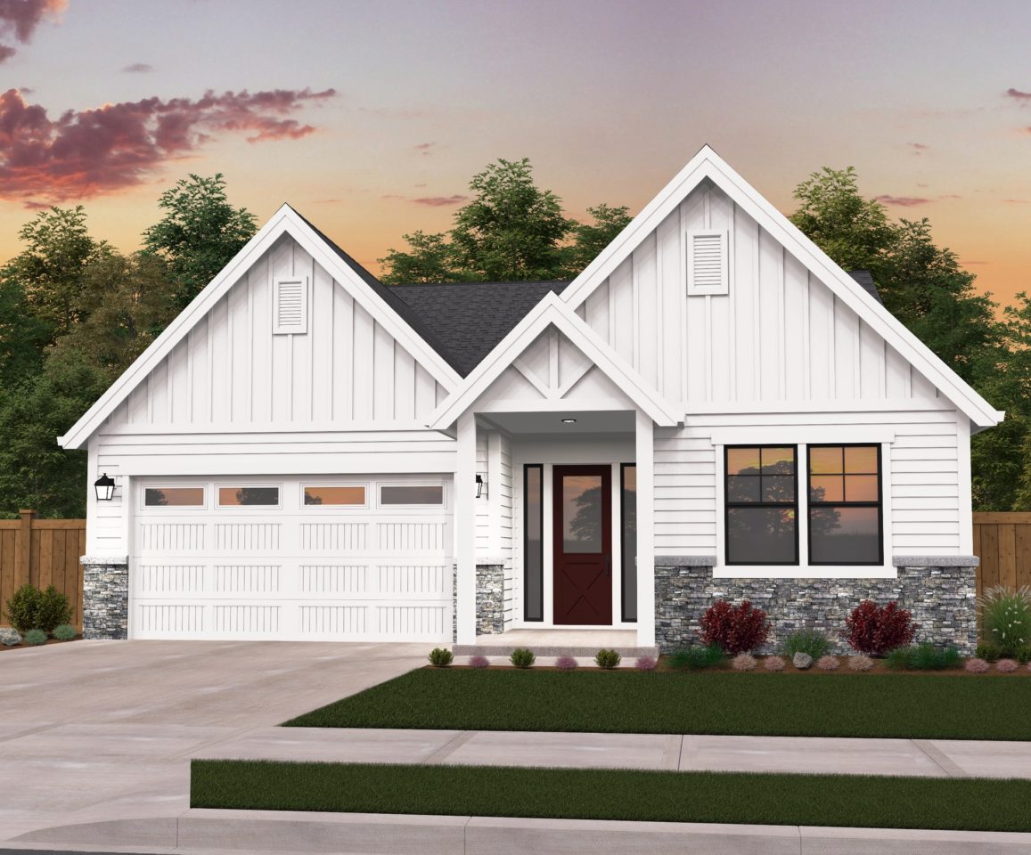 Poplar One  Story  Farmhouse  Plan  by Mark Stewart