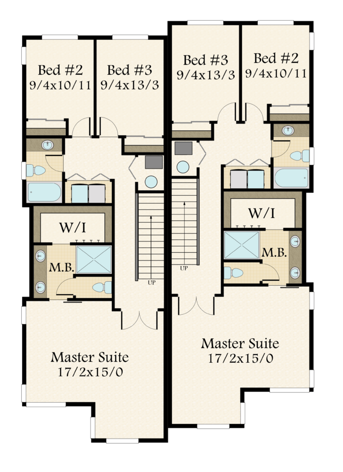 Fifteen House Plan | Narrow Modern Townhouse Home Design - MM-4054-JTM