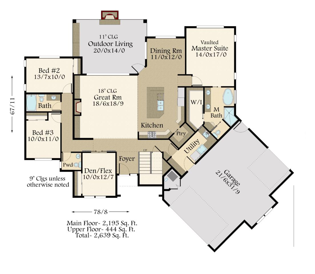 Pendleton House Plan | Modern 2 Story Farmhouse Plans with Garage