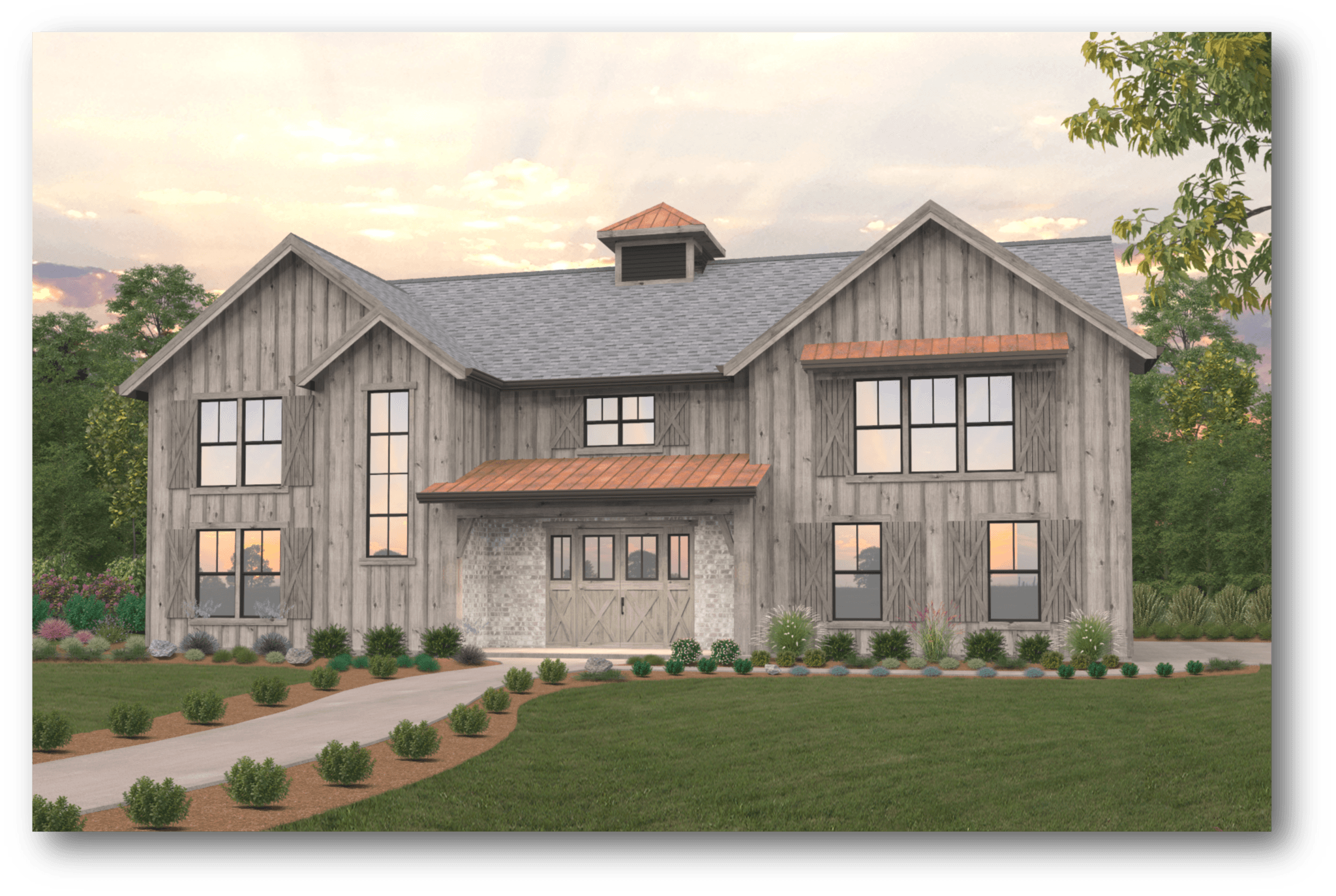 Township Barn  House  Plan  by Mark Stewart Home Design