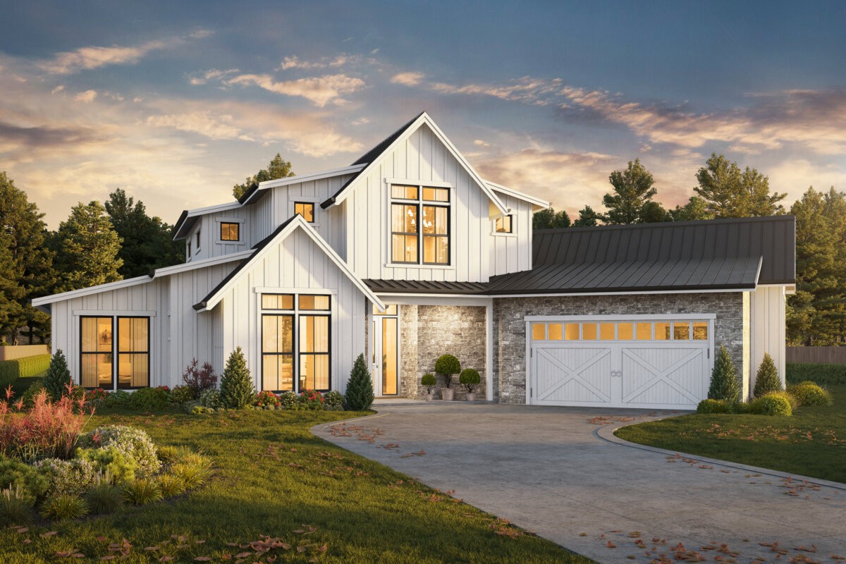 Pendleton House Plan | Modern 2 Story Farmhouse Plans with ...