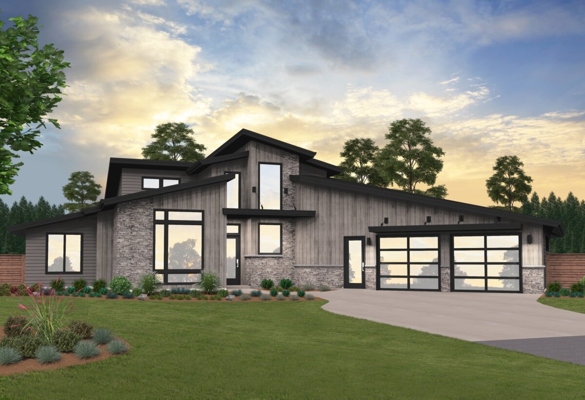 Soure Point House Plan | Modern Two-Story Home Design w/Two Car Garage
