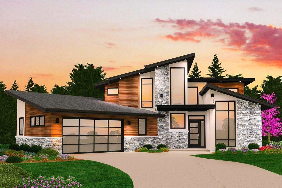 Gianni Three Story Modern  House  Plan  with Garage by Mark 