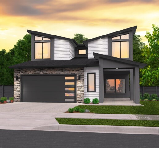 Monarch House Plan | Two Story Modern Shed Roof Open Concept Home ...