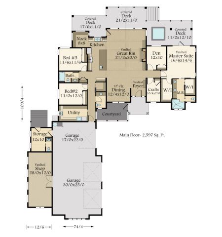 Adirondack Lodge House Plan | Modern Lodge Home Design & Floor Plan