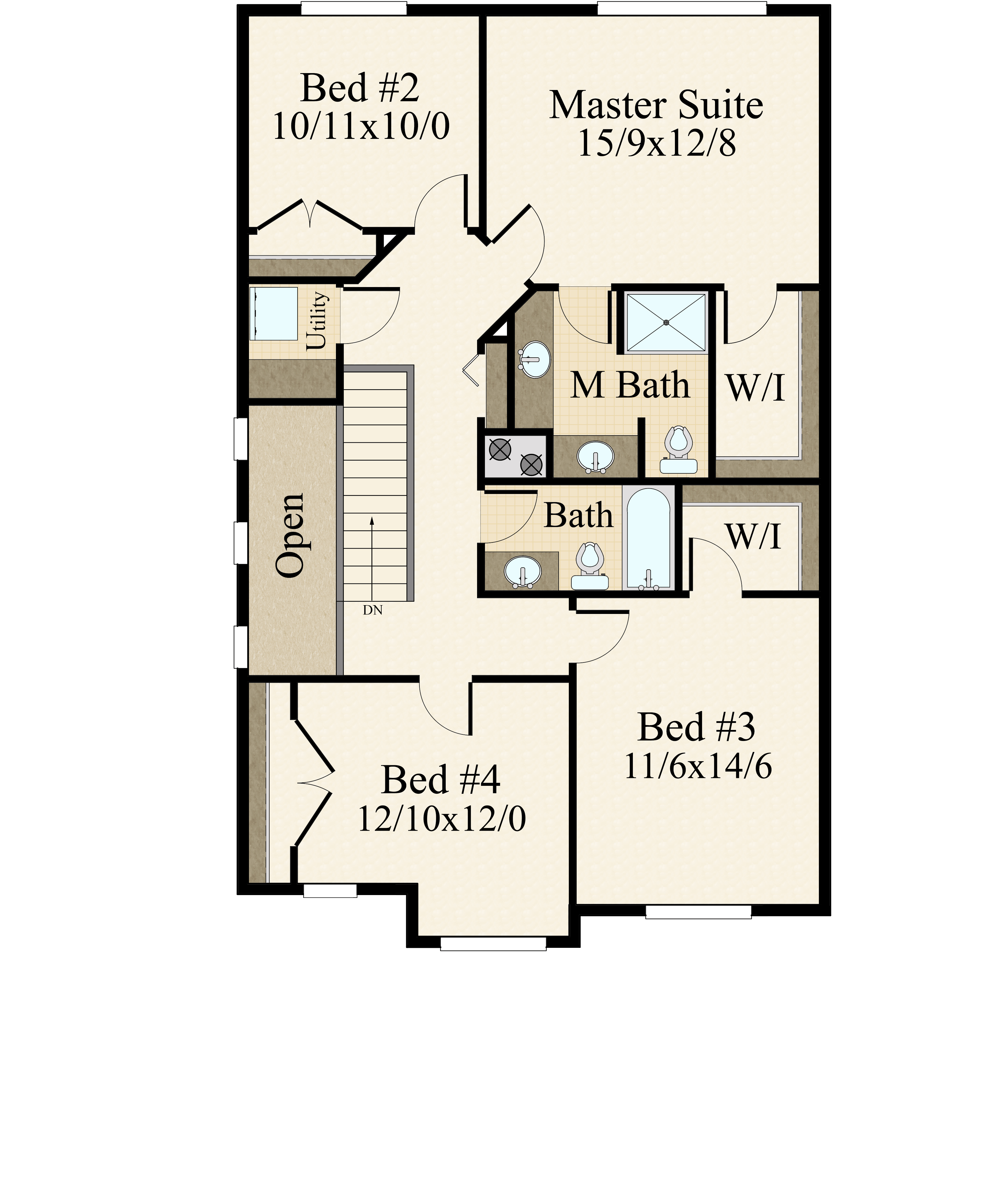 Tesla Modern 4 BD Open Concept MM 1791 A Two Story Modern House Plan By Mark Stewart