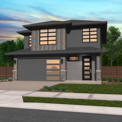 Point A House Plan | Modern Family Home Design with Great Room and 3 BD ...