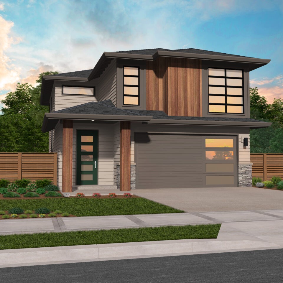 Canyon - Modern Narrow 3 large BD - MM-2015-A House Plan | Northwest ...