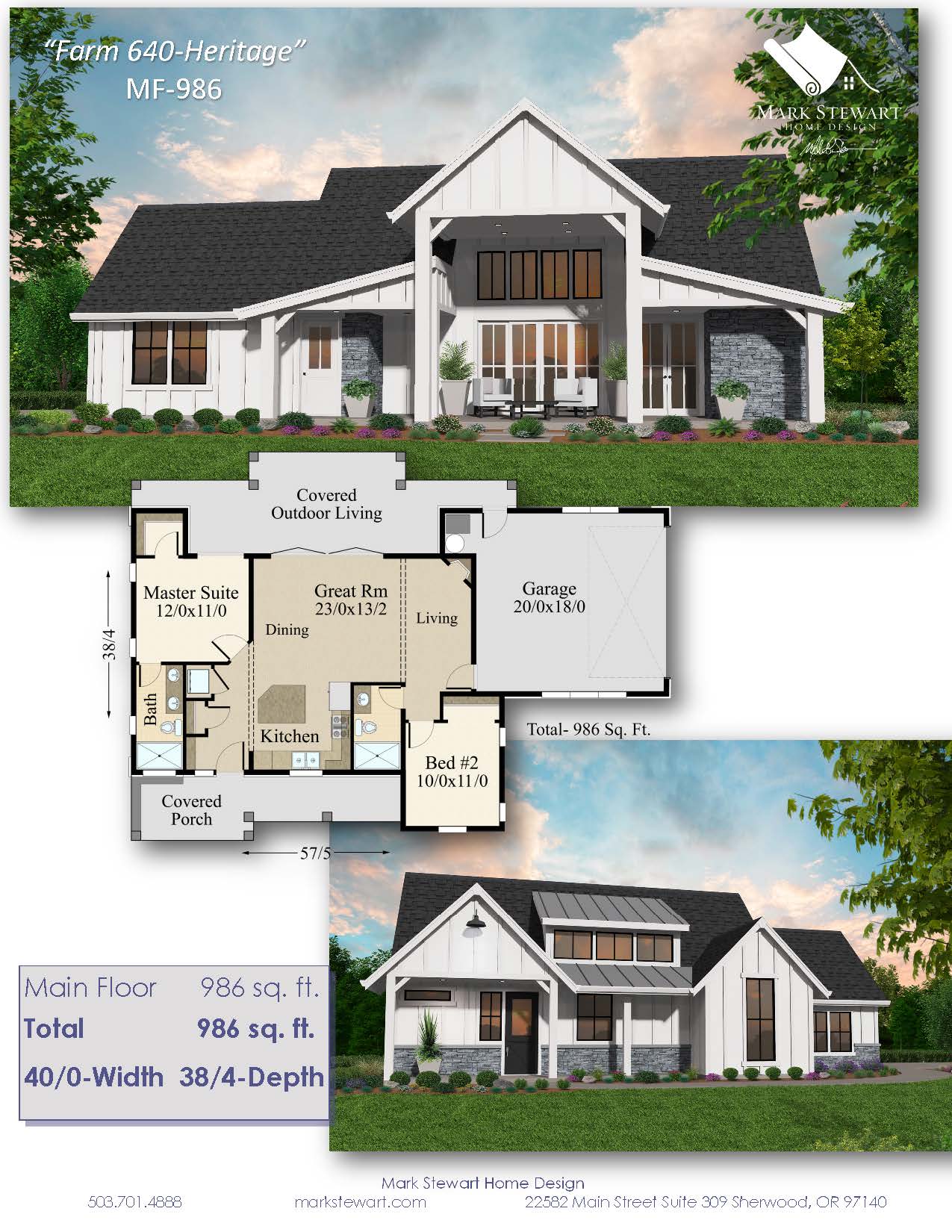 Farm 640-Heritage House Plan | Farmhouse by Mark Stewart