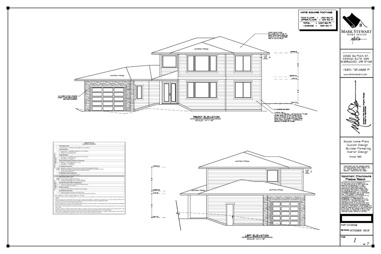 What is included in a Set of Working Drawings Mark Stewart Home