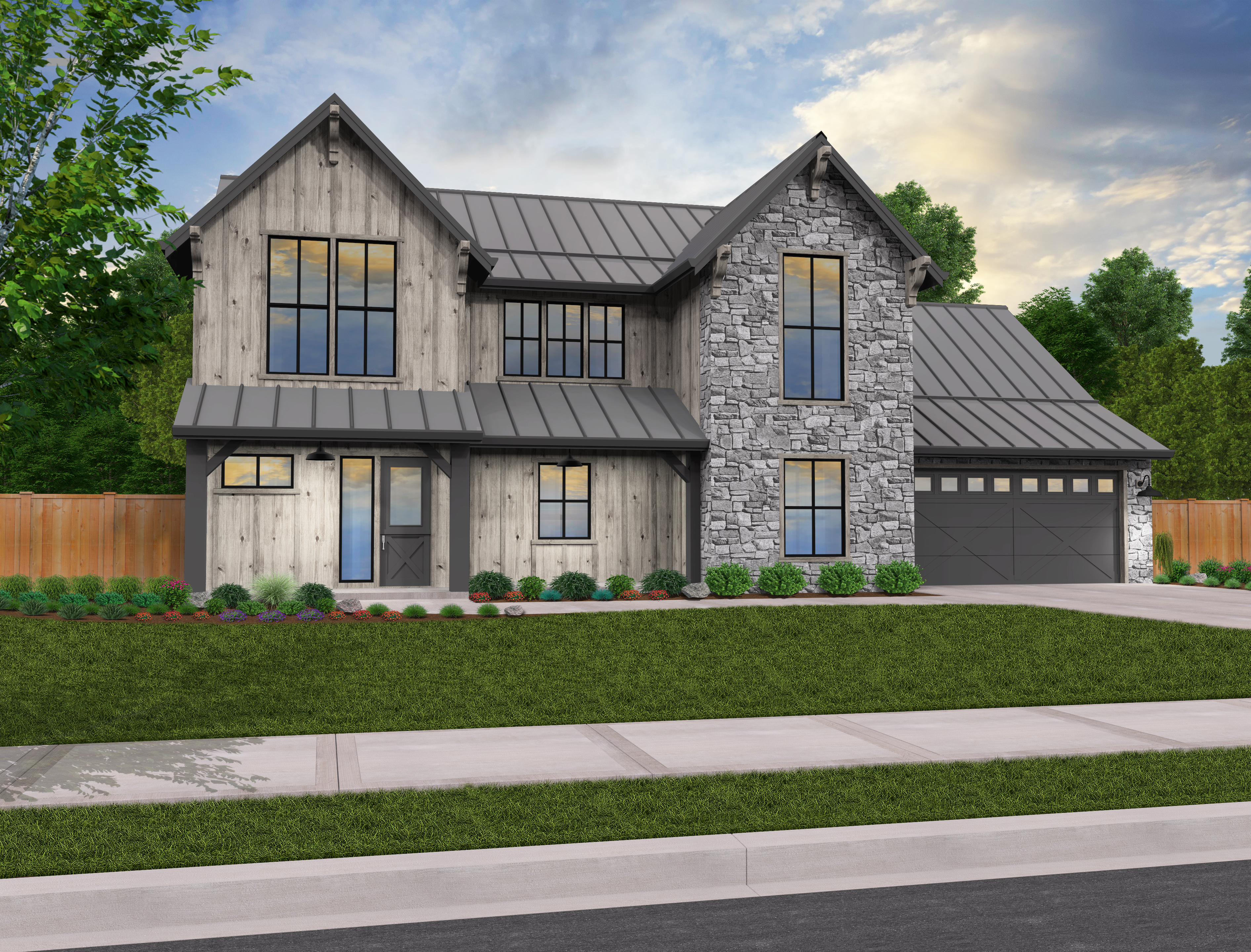 Gold Nugget 5 | Modern Rustic House Plan by Mark Stewart Home Design