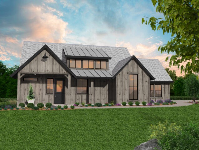 The Answer House Plan | Rustic Barn House Plan - MF-1786