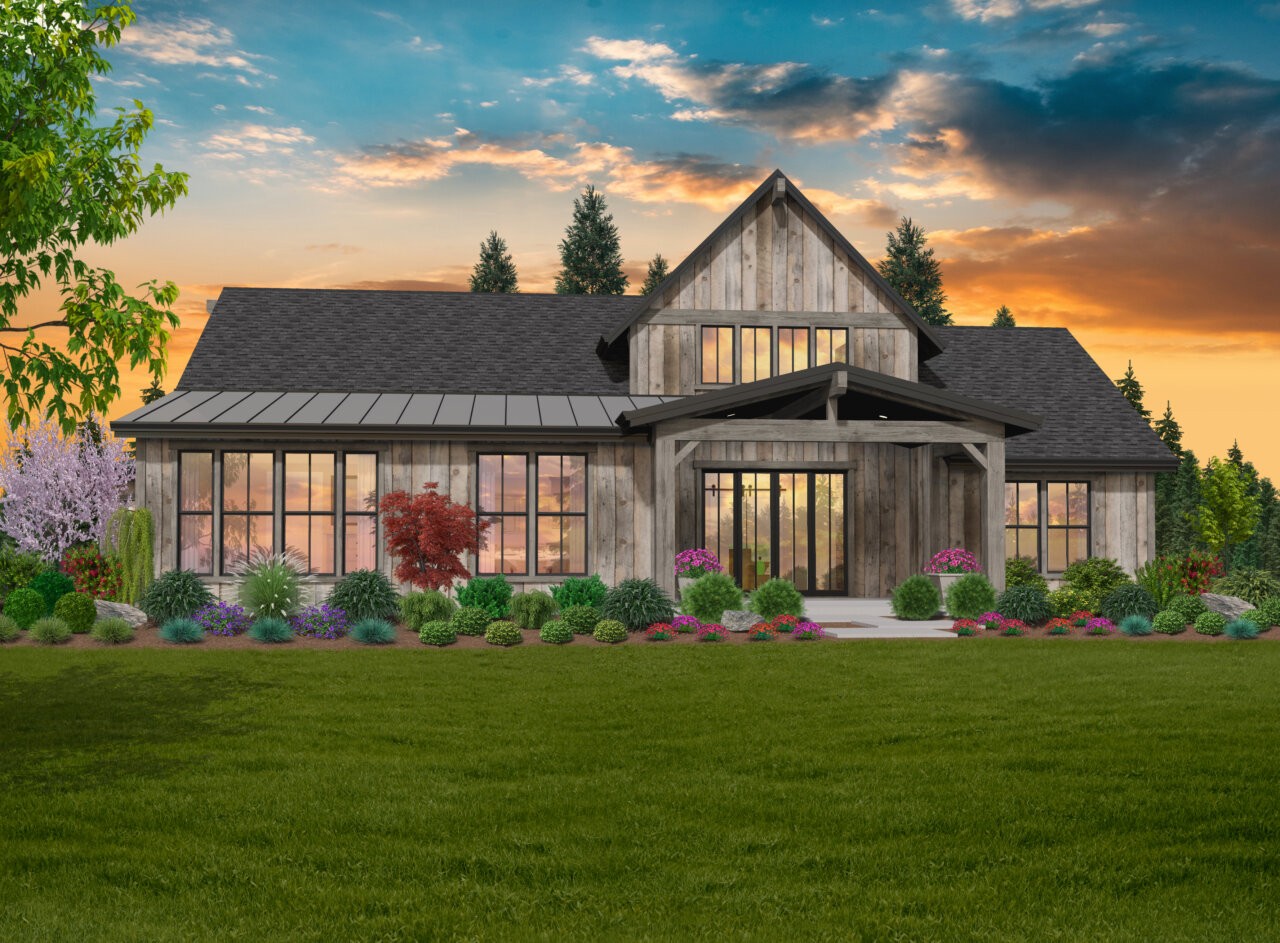 Cape May House Plan Airy Best Selling Open One Story Rustic Home Design Mf 2238 7304