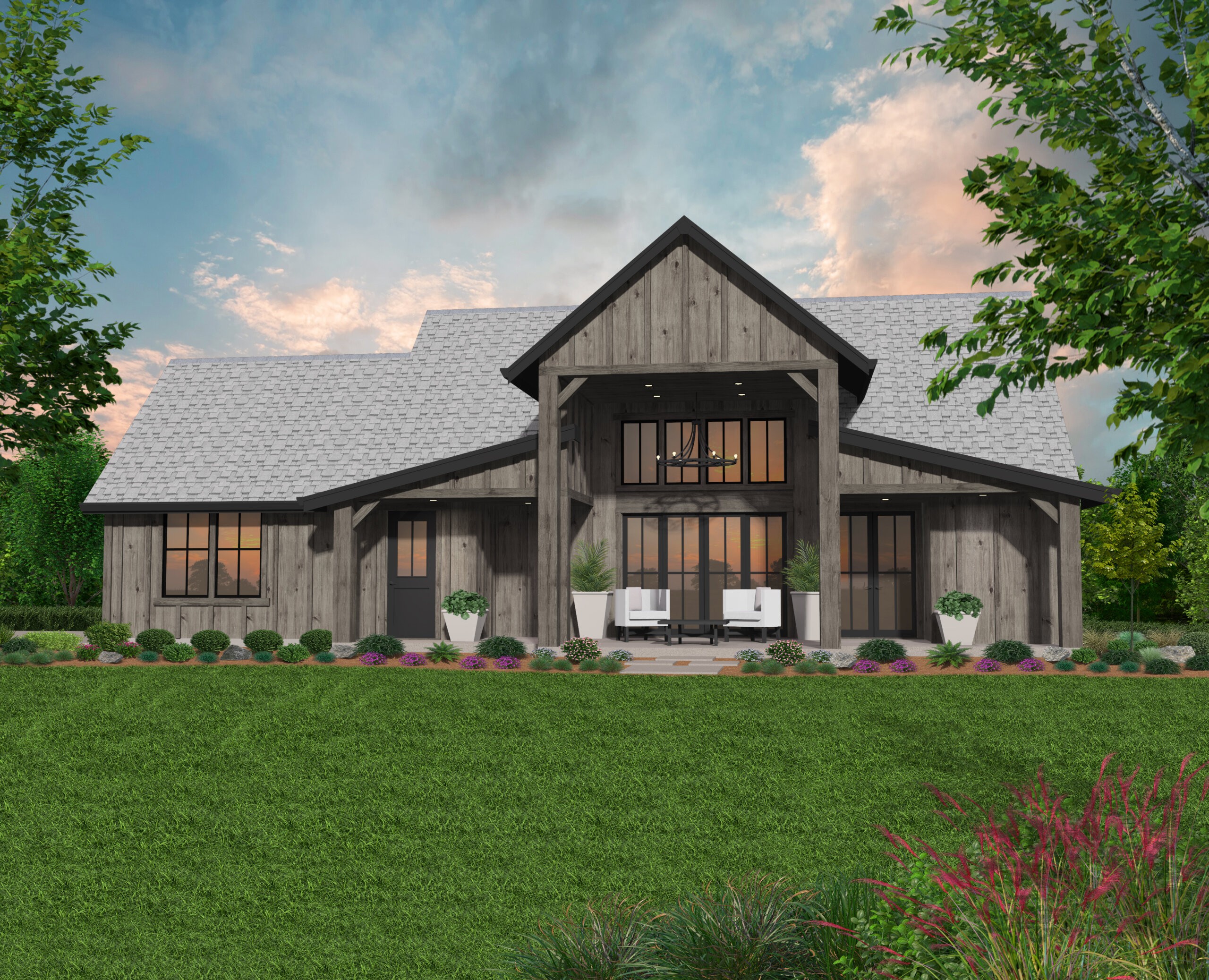 American Dream Barn House Plan Rustic Home Designs Floor Plans